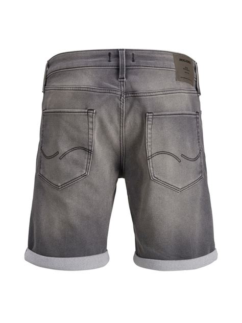 Washed Gray Jeans Shorts Men Shorts