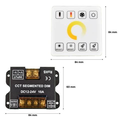 Contr Leur Dual White Pour Bandes Led Cct Avec Cran Tactile Rf V Dc