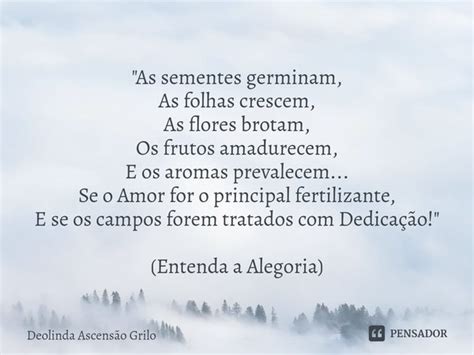 As Sementes Germinam As Folhas Deolinda Ascensão Grilo Pensador