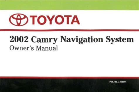 Toyota Camry Navigation System Owners Manual Ebay