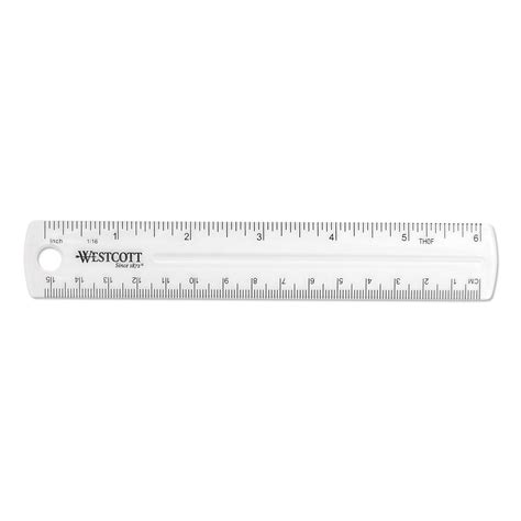 6" Clear Ruler by Westcott® ACM45016 | OnTimeSupplies.com