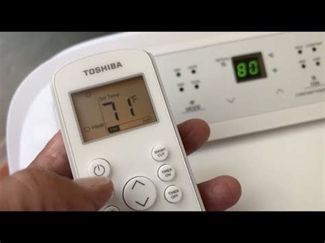 How To Use The Remote On A Toshiba Portable Ac Youtube