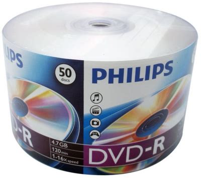 Philips DVD R 4 7Gb 16x Hengeres 50 db Az ár 1 db ra vonatkozik