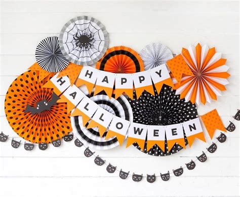 Halloween Party Pinwheel Backdrop/paper Rosette Backdrop/wall Covering/ Halloween/ Paper Fan ...