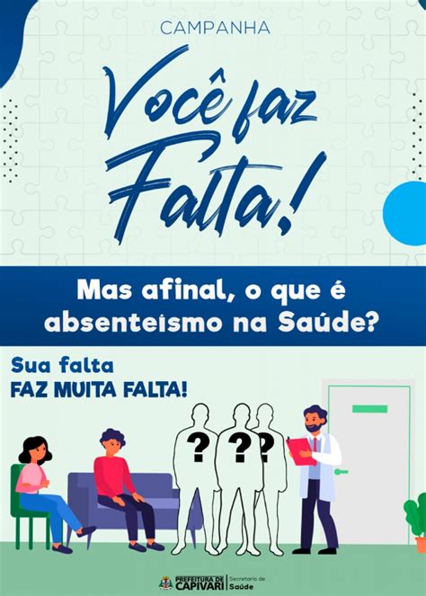 Secretaria De Saúde Lança Campanha “você Faz Falta” Para Combate Ao