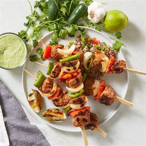 Grilled Peruvian Chicken And Vegetable Kabobs Recipe In 2024 Vegetable Kabob Recipes Indoor