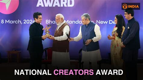 PM Modi Presents The First Ever National Creators Award In 20