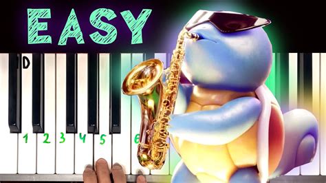 Epic Sax Squirtle Honkin EASY PIANO TUTORIAL For Beginners YouTube