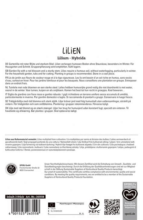 Lilie Prunotto (2 Stück) | Lilienzwiebeln von Sperli