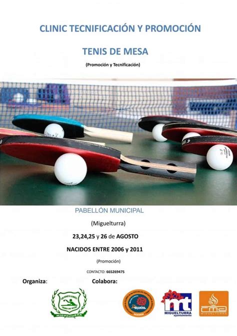 Clinic De Tenis De Mesa Para Niveles Iniciaci N Y Tecnificaci N En