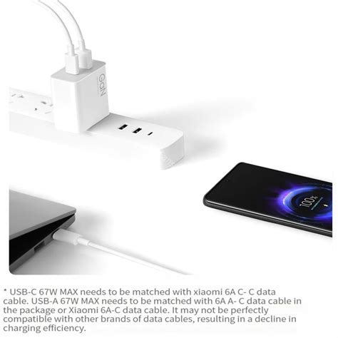 Chargeur Xiaomi W Gan Port Usb A Usb C