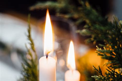 Burning Candles Closeup Free Stock Photo