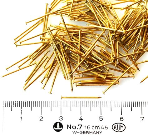 Solid Brass Escutcheon Pins 20 09x 5 25mm Tacks Nails Brads Small