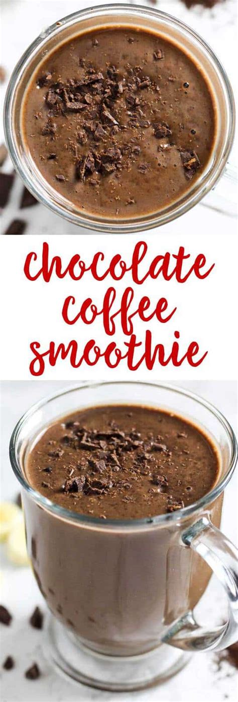 Healthy Chocolate Coffee Smoothie-packed with protein!