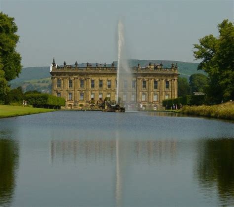 Chatsworth House And Fountain © John Hall Geograph Britain And Ireland