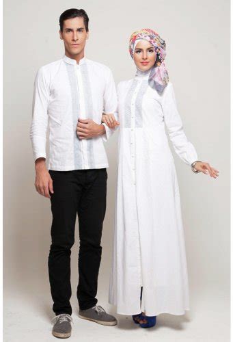 Baju Couple Kondangan Warna Putih Baju Couple Habibi Putih Baju Sepasang Baju Kondangan