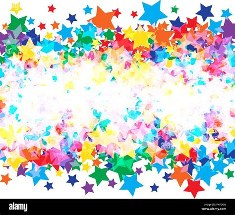 Coloridos Brillantes Estrellas Abstracto Confeti De Colores Vivos De