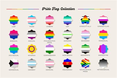 Premium Vector Lgbtq Sexual Identity Pride Flags Collection Flag Of Gay Transgender Bisexual