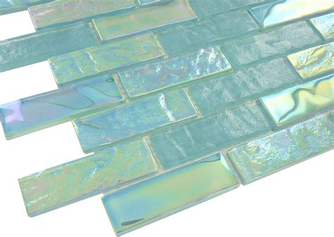 Emerald Green 1x3 Glossy And Iridescent Glass Pool Tile Oasis Tile