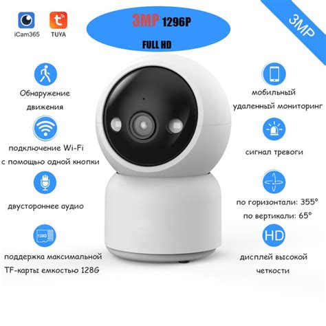 Камера видеонаблюдения Tuya Smart Умная камера Wi-Fi 2К 360 c Яндекс ...