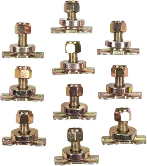 Mytee Products 10 Pack L Track Double Lug Threaded Stud Fitting Heavy