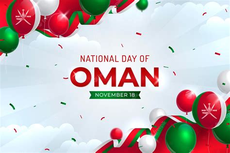 Free Vector Realistic National Day Of Oman Background