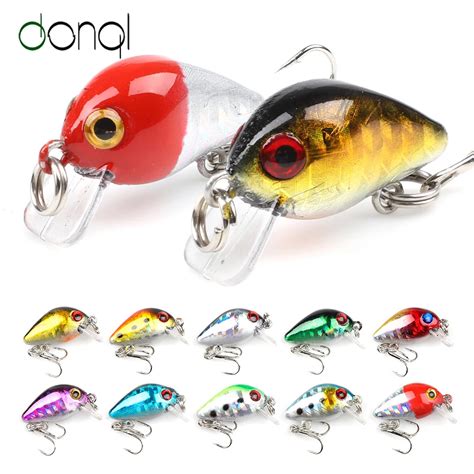 DONQL Mini señuelo de pesca Wobblers Crazy Crankbaits 28mm 1 7g