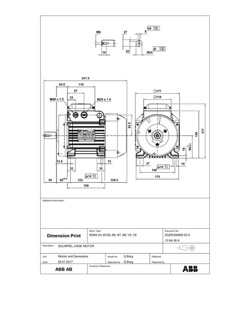 Motor El Ctrico Trifasico Abb De Kw Hp Rpm B Patas