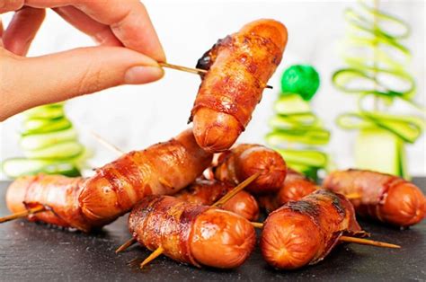 Bacon Wrapped Mini Sausage Kiss My Keto Blog