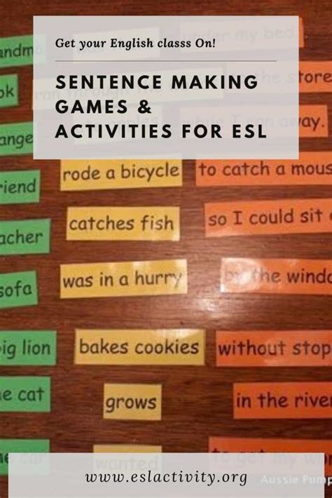 Sentence Building Games and Activities | ESL Sentence Structure ...