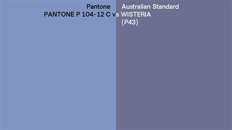 Pantone P 104 12 C Vs Australian Standard Wisteria P43 Side By Side