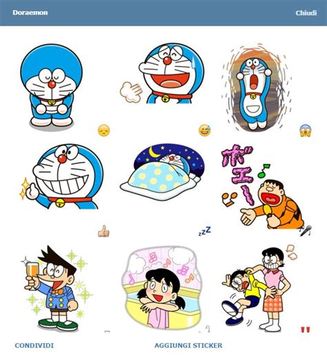 Telegram Stickers: Doraemon emoji