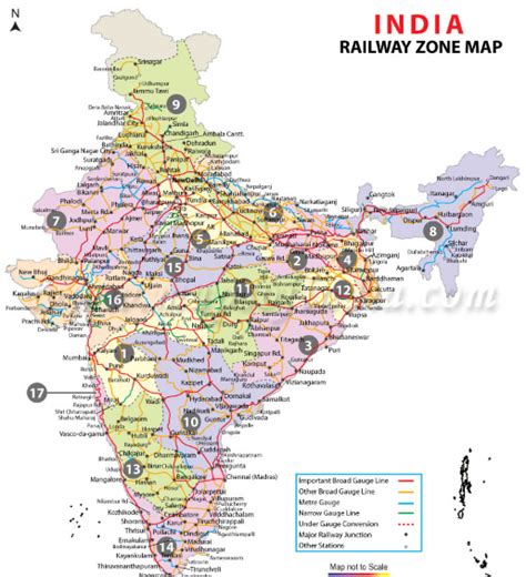 List of Railway Zones, Zonal Headquarters & Railways Divisions Indian ...