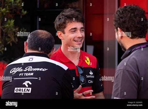 Charles Leclerc MON Ferrari With Frederic Vasseur FRA Alfa Romeo F1