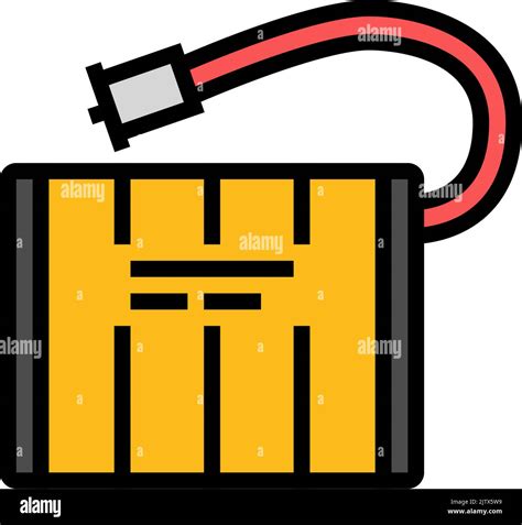 Lithium Ion Li Ion Battery Color Icon Vector Illustration Stock Vector