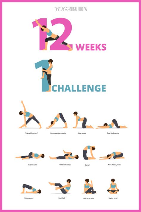 Try This 12 Week Yoga Burn Challenge Yoga Challenge Yoga Program