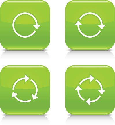 Green Arrow Refresh Reload Rotation Repeat Icon Stock Clipart