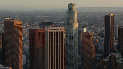 1080 Stock Footage Aerial Video Bank Of America Center And Us Bank