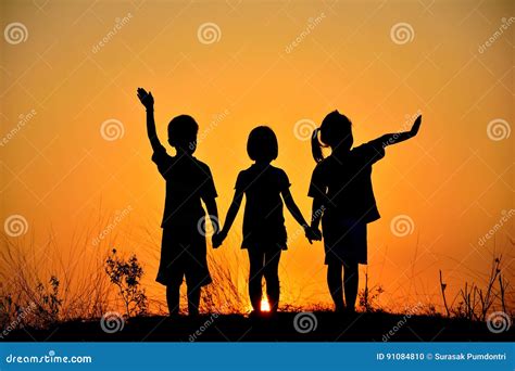 Friendship Silhouette Stock Photography 9332300