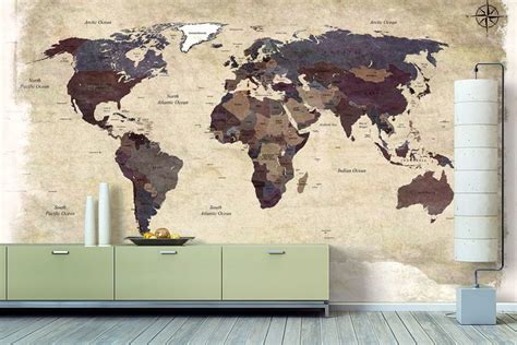 Moderne Vliestapete Old Worldmap Iii Streetartbox