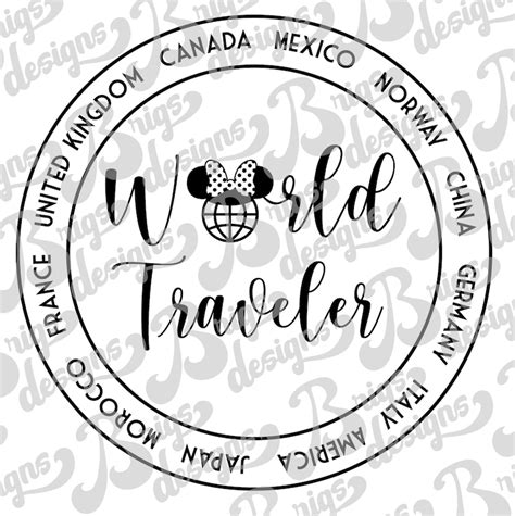 World Traveler Svg Epcot Festival Food And Wine Drinks Etsy