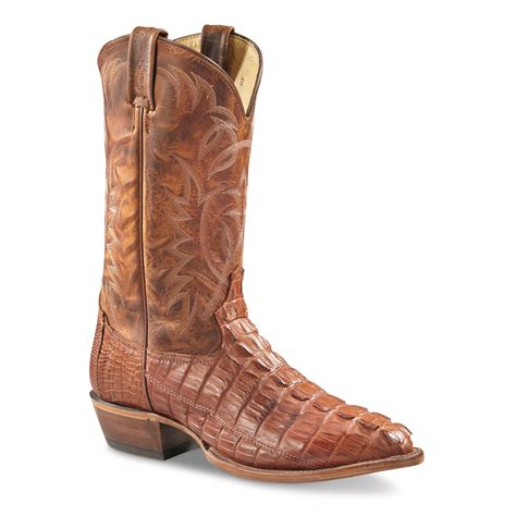 Tony Lama Mens Sunset Renegade Caiman Tail Western Boots 673913