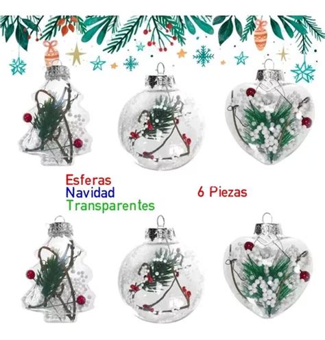 Esferas Navideñas Para Arbol De Navidad Paquete Con 6 Pz Meses sin