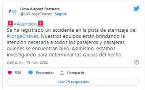 Video Avión Sufre Accidente En Pista De Aterrizaje En Aeropuerto De Perú Minuto30