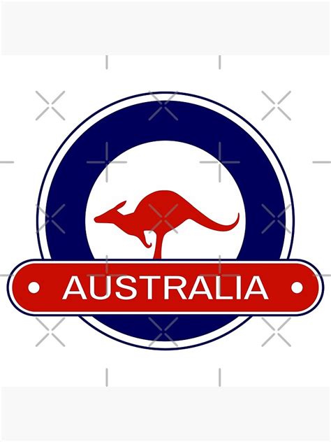 Australia Roundel Badge Royal Australian Air Force Kangaroo Poster