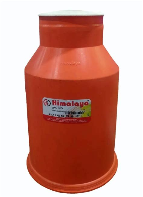 Himalaya 10 L Orange Plastic Milk Can At 380 Plastic Milk Can In