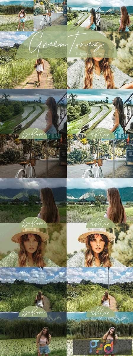 Green Tones Lightroom Presets Pack Freepsdvn