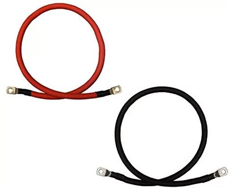 Cables De Inversor De Bater A Pura De Cobre Rojo Negro Calib Env O Gratis