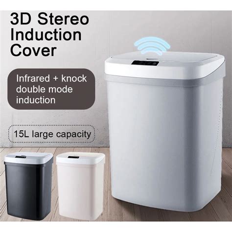 15L Smart Sensor Garbage Bin Dustbin Trash Can Intelligent Induction