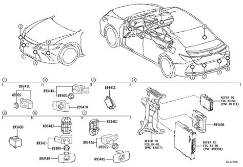 Lexus Es Parking Aid Sensor Front Rear B Genuine